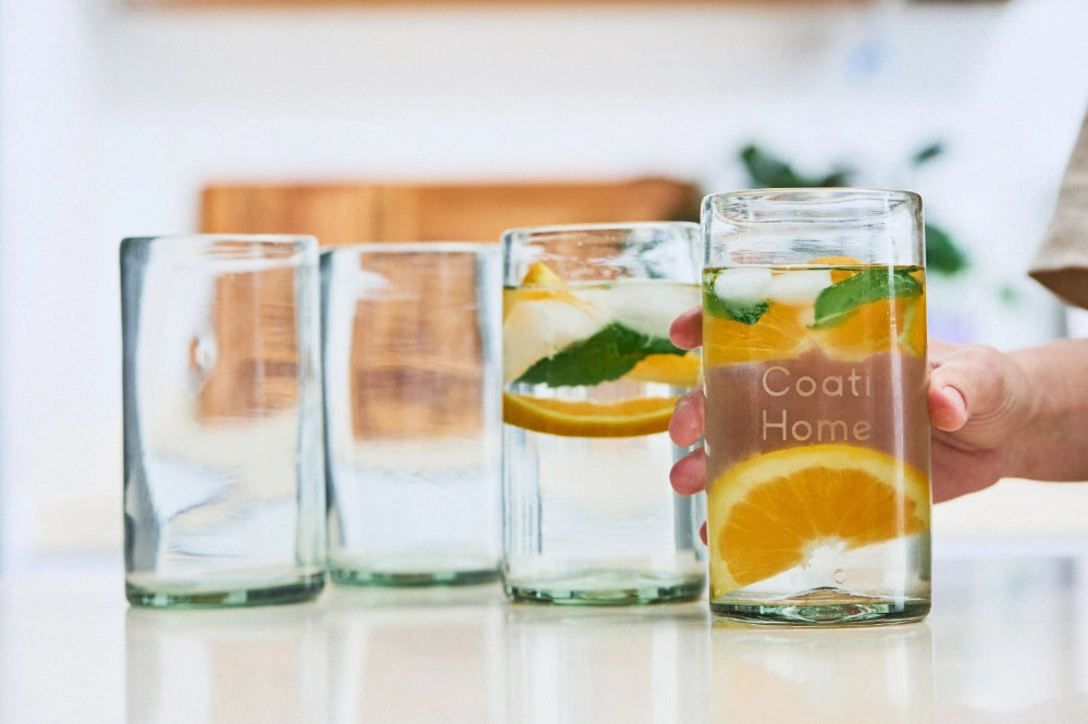 SABBIA Light-Tinted (Large Everyday Glasses) – 100% Recycled & Handcrafted - Set of 4 units