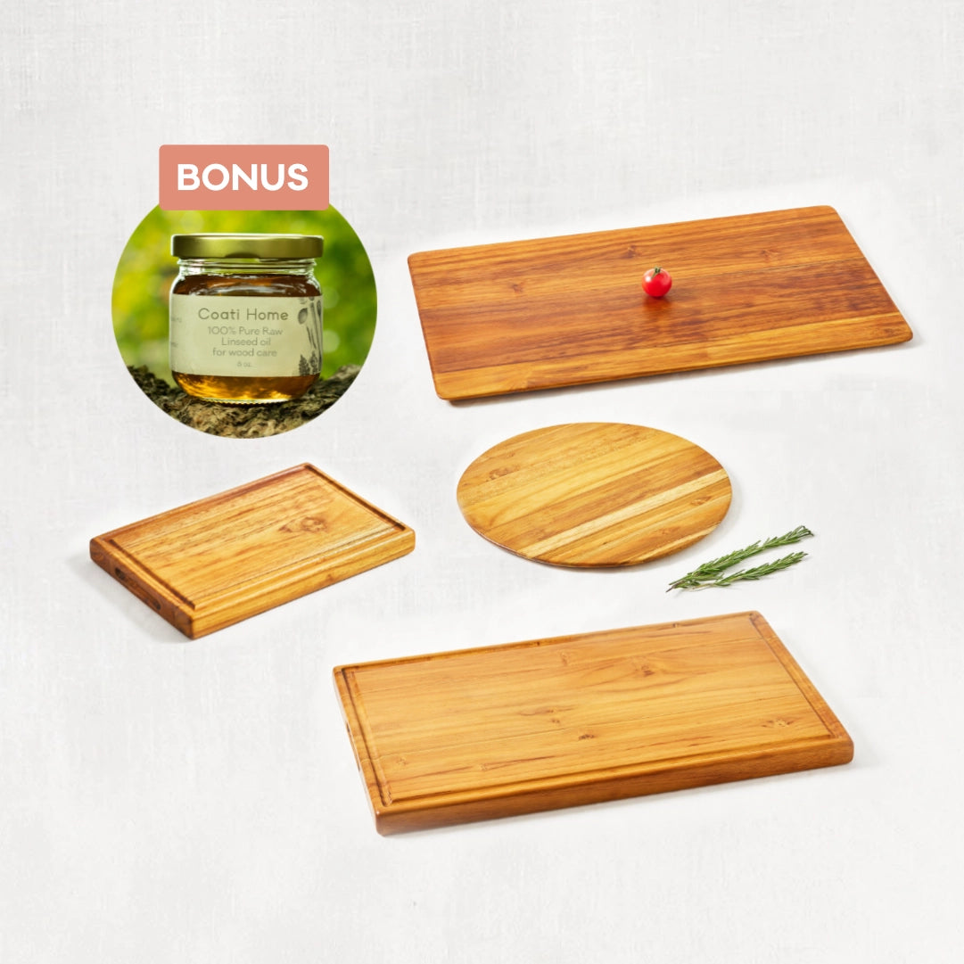 Coati Home® Teak Cutting Board Sets